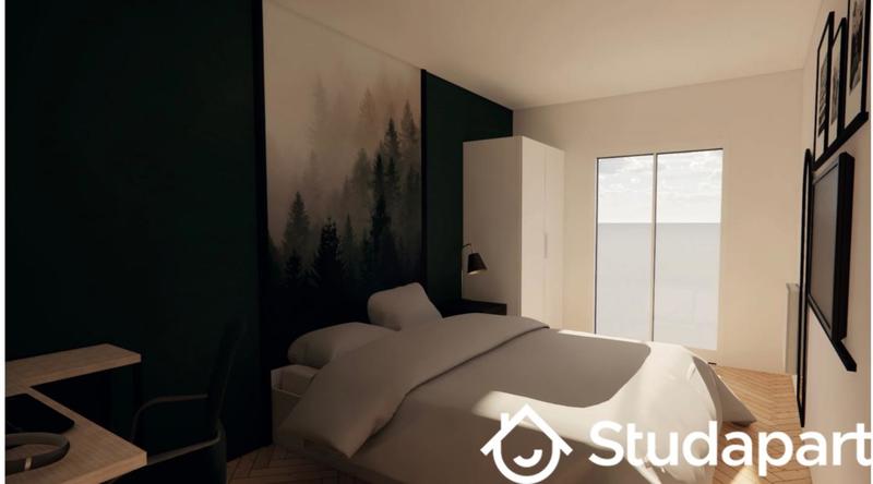 Chambre - 14 m² - 1 pièce