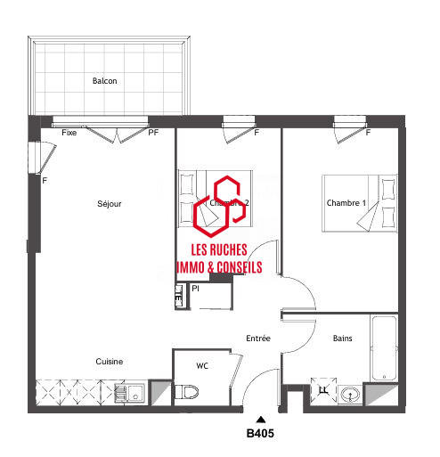 Appartement - 62 m² - 3 pièces