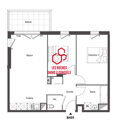 Appartement - 62 m² - 3 pièces