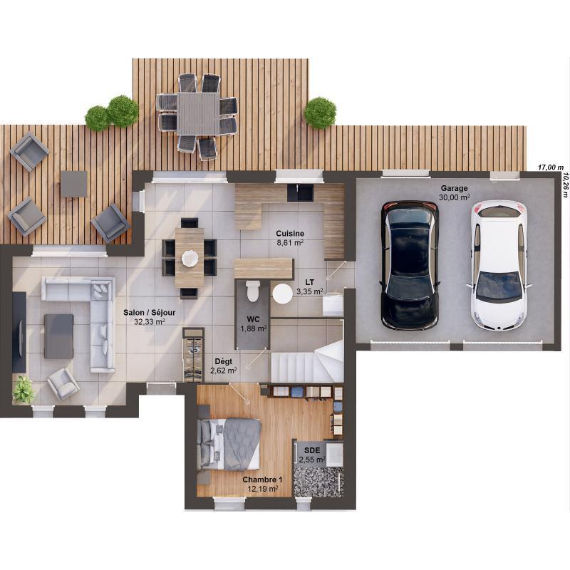 Maison - 95 m² - 5 pièces