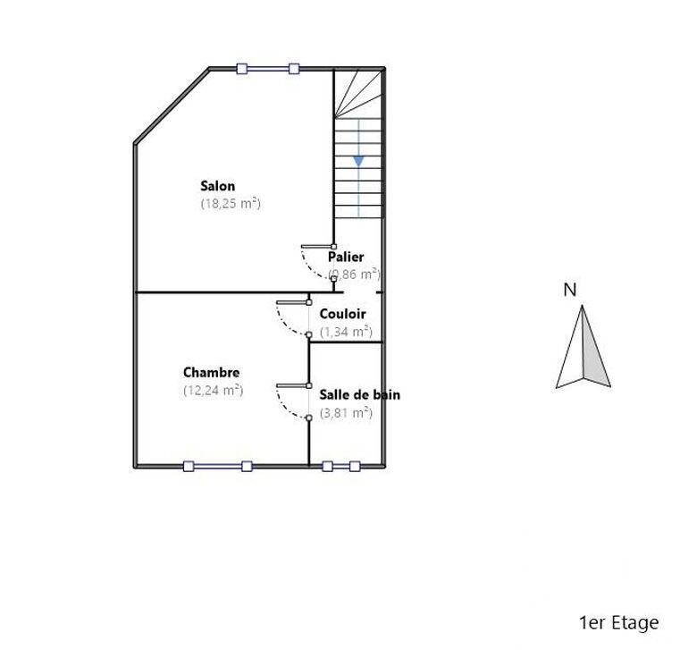 Maison de village - 72 m² - 3 pièces