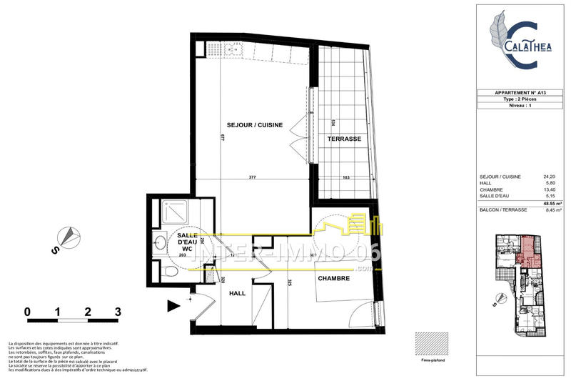 Appartement - 49 m² - 2 pièces