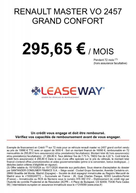 Renault Master III Fg F3300 L2h2 2.3 Dci 110ch Grand Confort Euro6