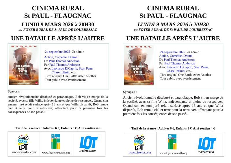 Cinéma Rural : "Une bataille après l'autre"