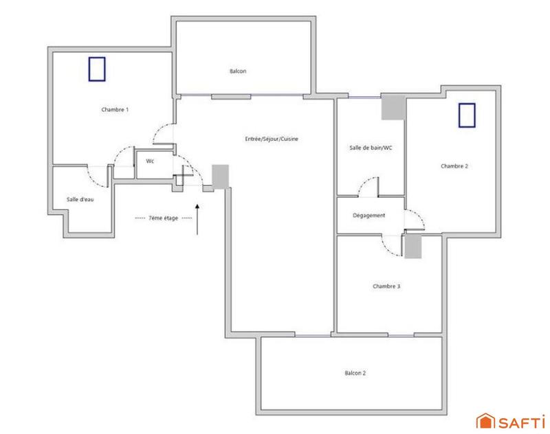 Appartement - 81 m² - 4 pièces