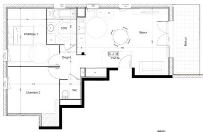 Appartement - 69 m² - 3 pièces