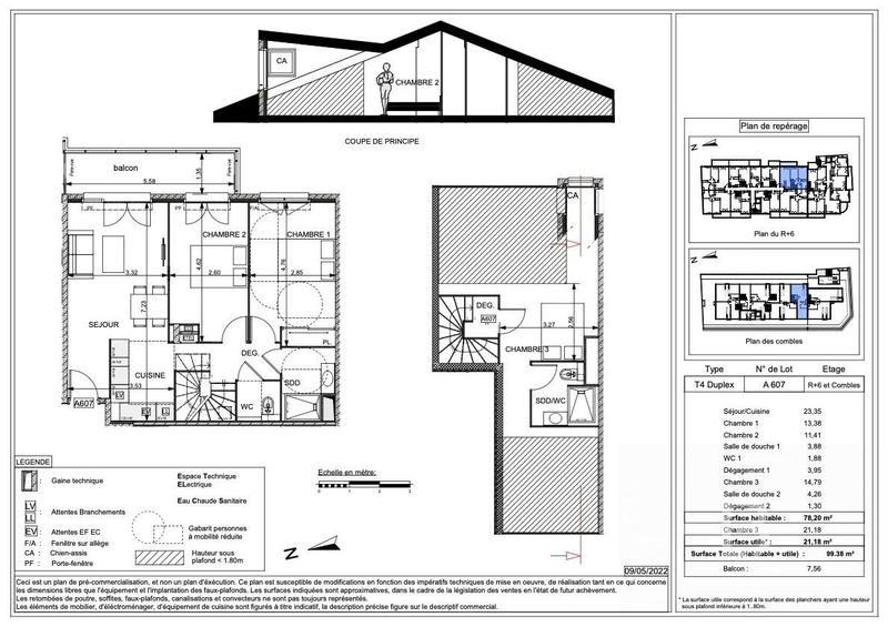 Appartement - 78 m² - 4 pièces