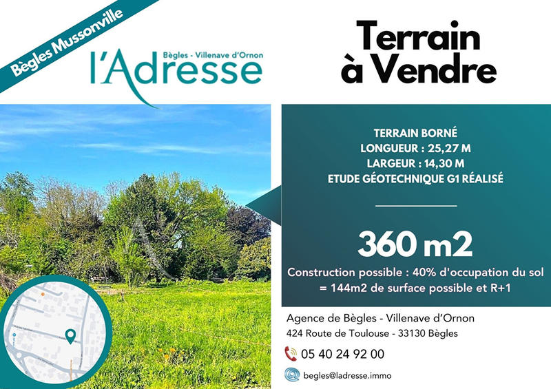 Terrain - 360 m²