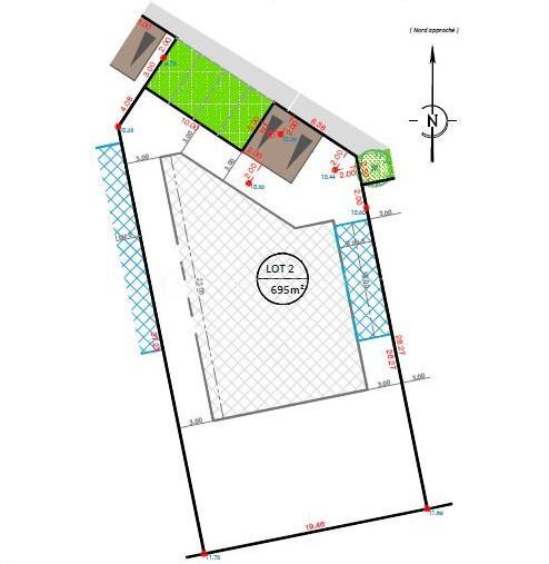 Terrain constructible - 695 m²