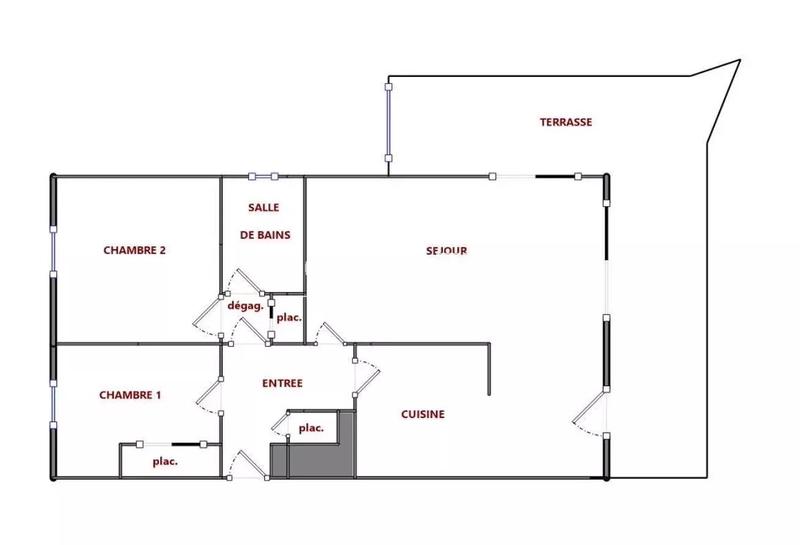 Appartement - 64 m² - 3 pièces