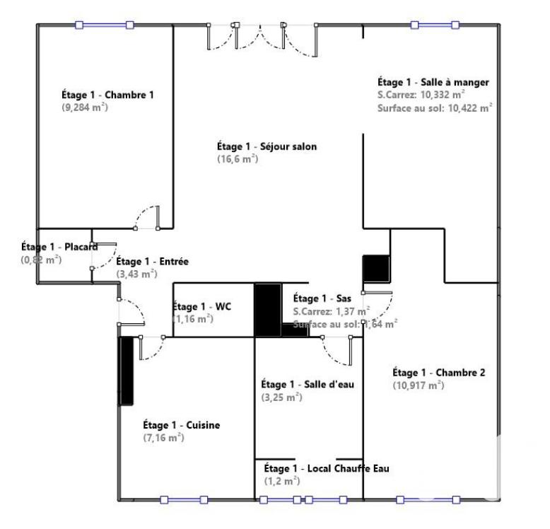 Appartement - 65 m² - 4 pièces