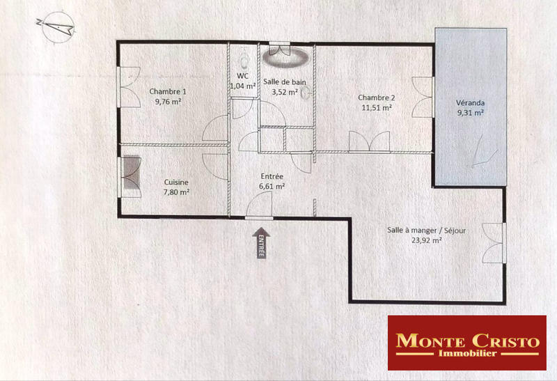 Appartement - 65 m² - 3 pièces