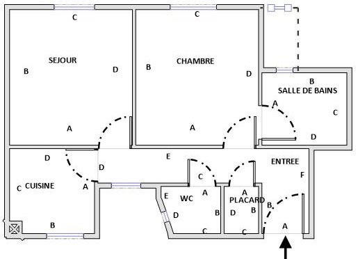 Appartement - 38 m² - 2 pièces