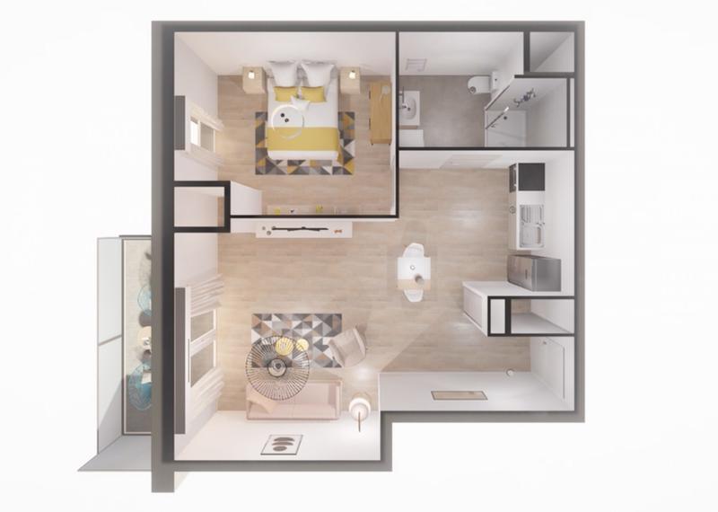 Appartement - 46 m² - 2 pièces