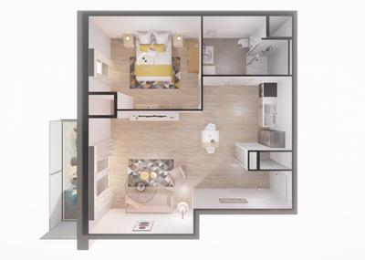 Appartement - 46 m² - 2 pièces