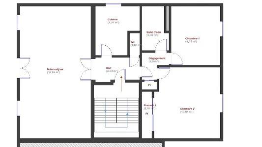 Duplex - 122 m² - 5 pièces