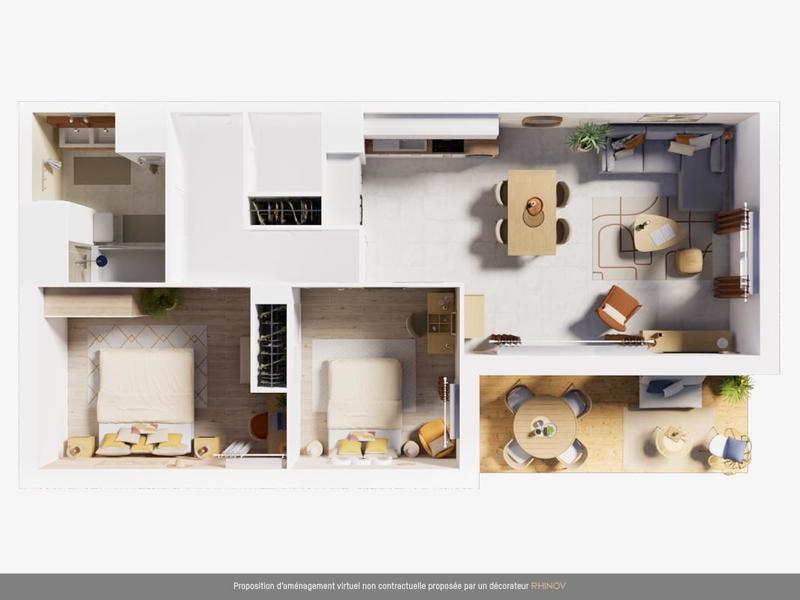 Appartement - 46 à 66 m² - 2 à 3 pièces