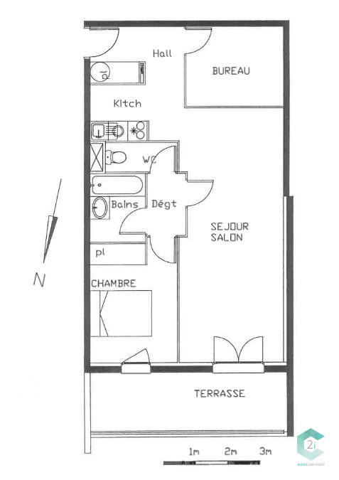 Appartement - 60 m² - 3 pièces