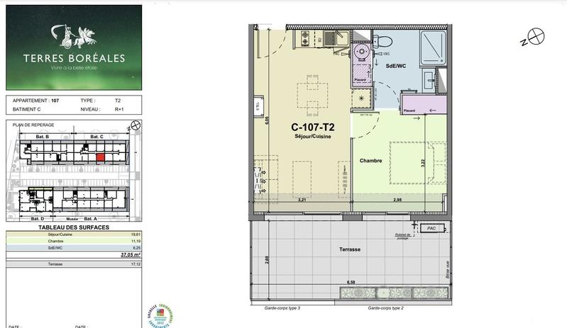 Appartement - 37 m² - 2 pièces