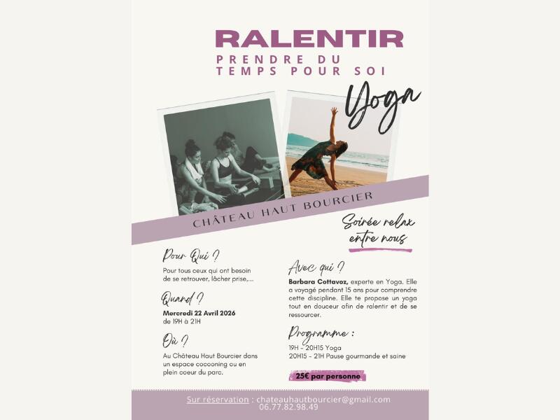 Yoga au château Haut Bourciers
