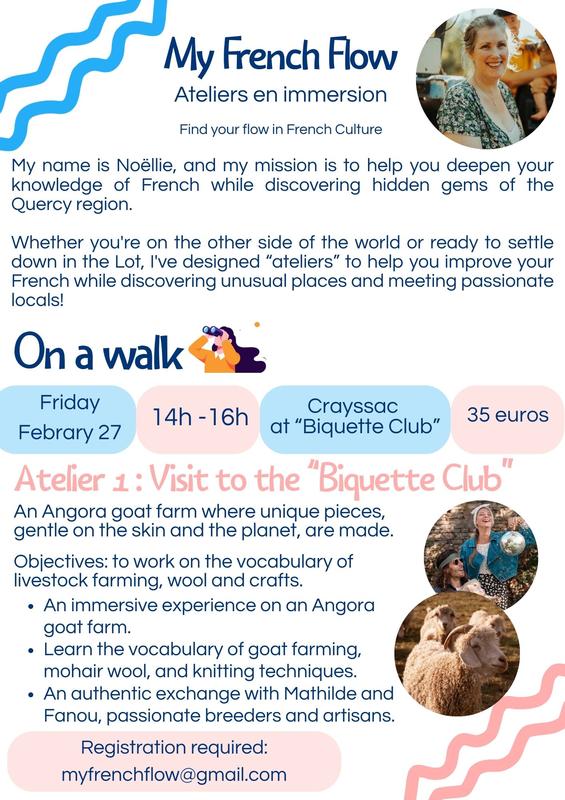 Atelier en balade "my french flow" au Biquette Club