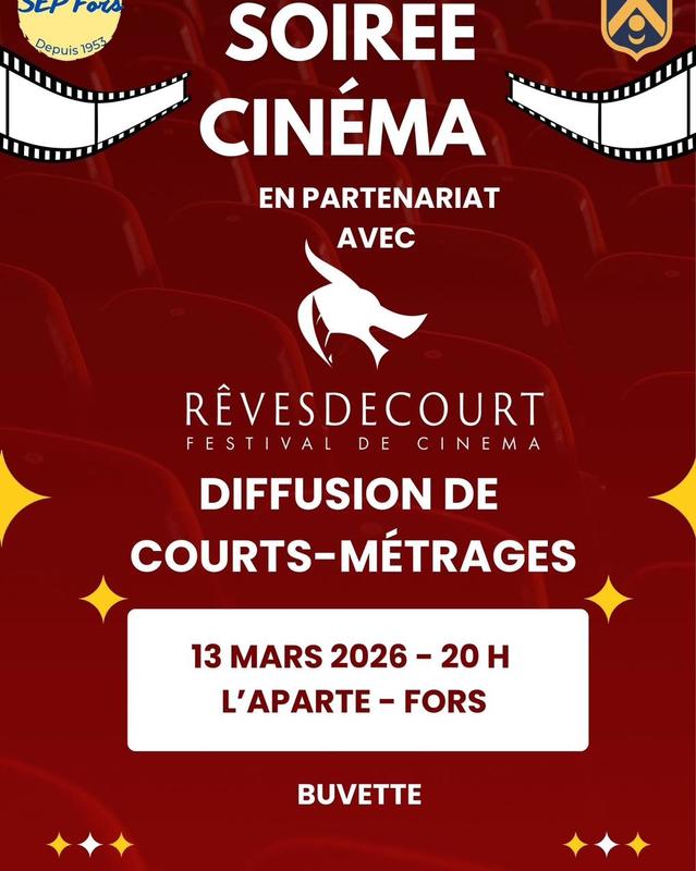 Soirée cinéma -courts métrages- à Fors