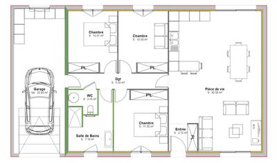 Maison - 91 m² - 4 pièces