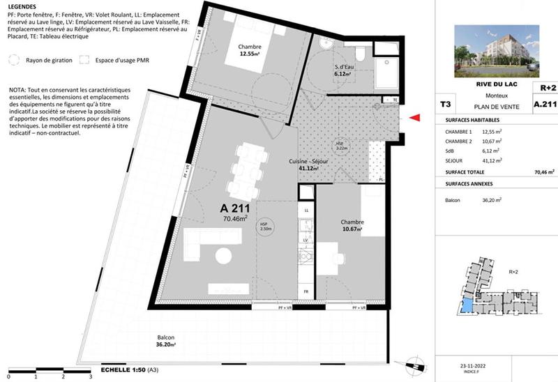 Appartement - 70 m² - 4 pièces