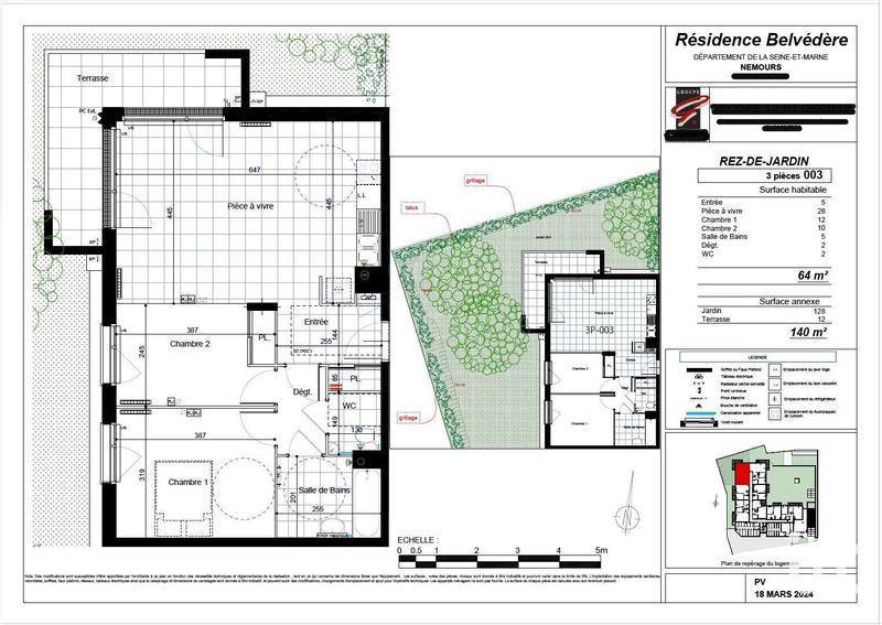 Appartement - 63 m² - 3 pièces