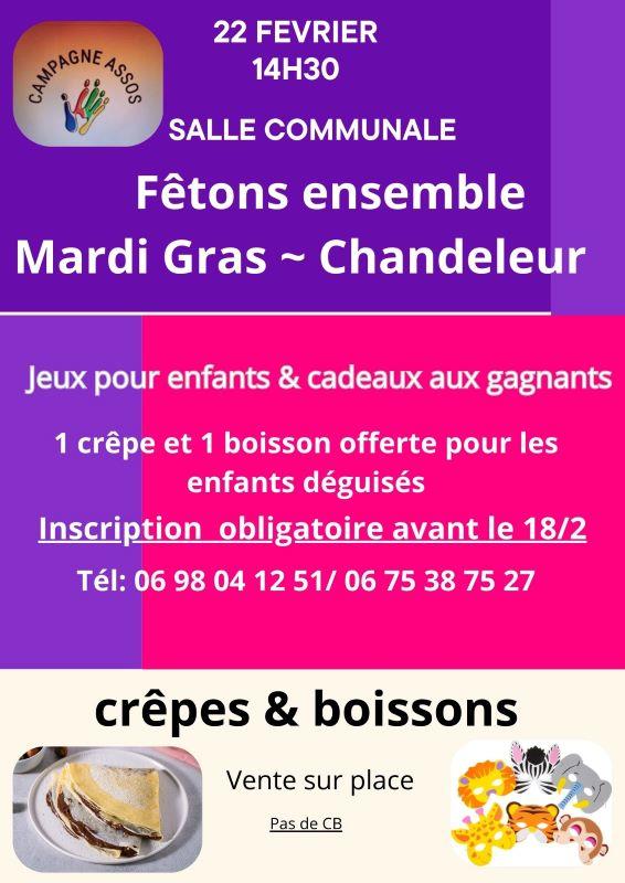 Fêtons ensemble mardi gras - la chandeleur