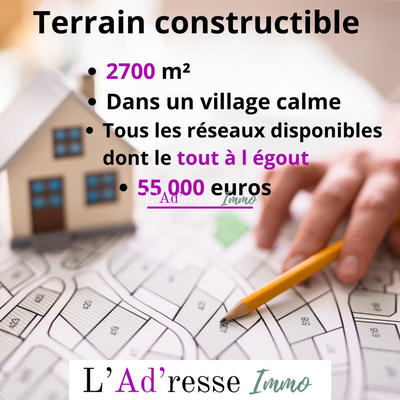 Terrain - 2 700 m²