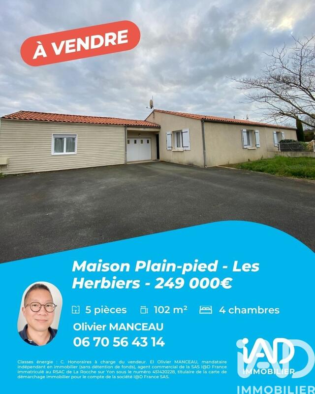 Maison - 102 m² - 5 pièces