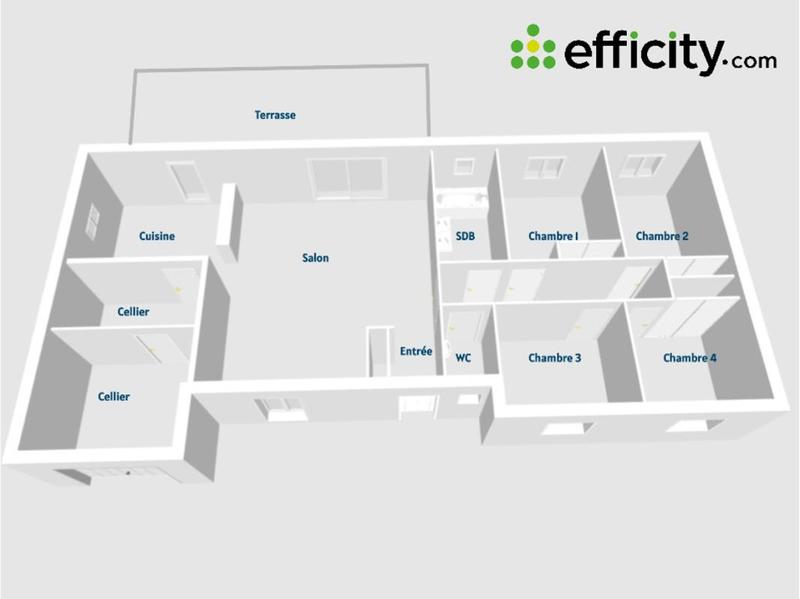 Maison - 103 m² - 5 pièces