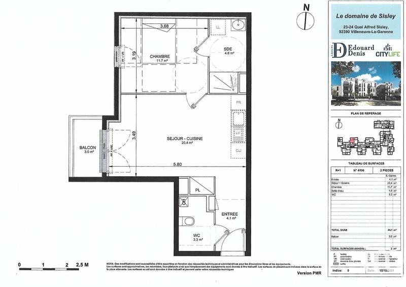 Appartement - 44 m² - 2 pièces