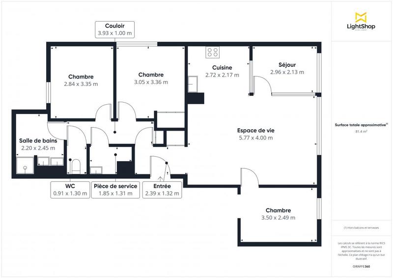 Appartement - 81 m² - 4 pièces