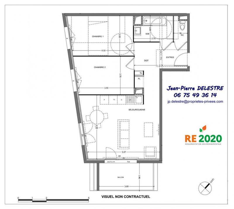 Appartement - 64 m² - 3 pièces