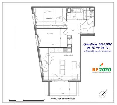 Appartement - 64 m² - 3 pièces
