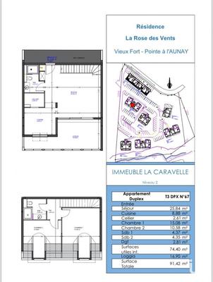Appartement - 75 m² - 3 pièces
