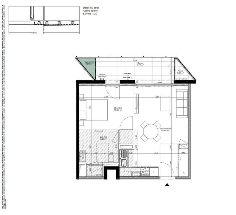 Appartement - 46 m² - 2 pièces
