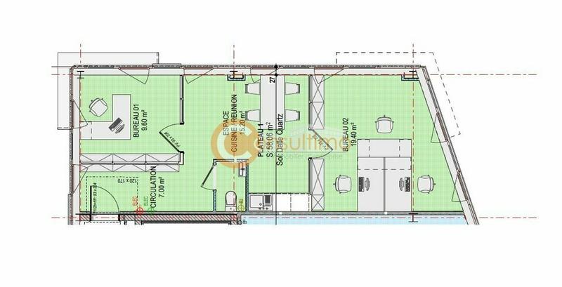 Bureau - 75 m²