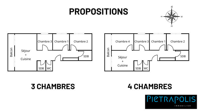 Appartement - 93 m² - 4 pièces