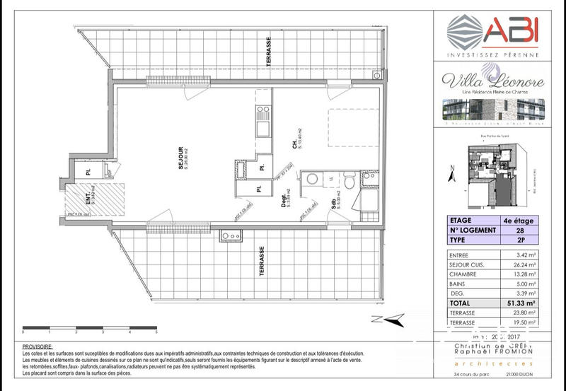 Appartement - 51 m² - 2 pièces