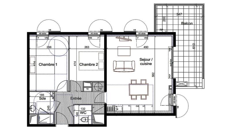 Appartement - 62 m² - 3 pièces
