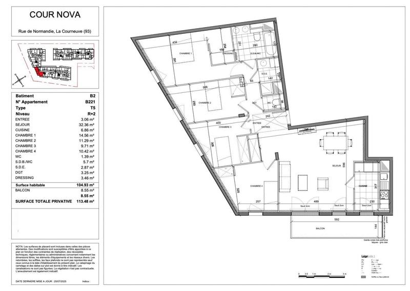 Appartement - 105 m² - 5 pièces
