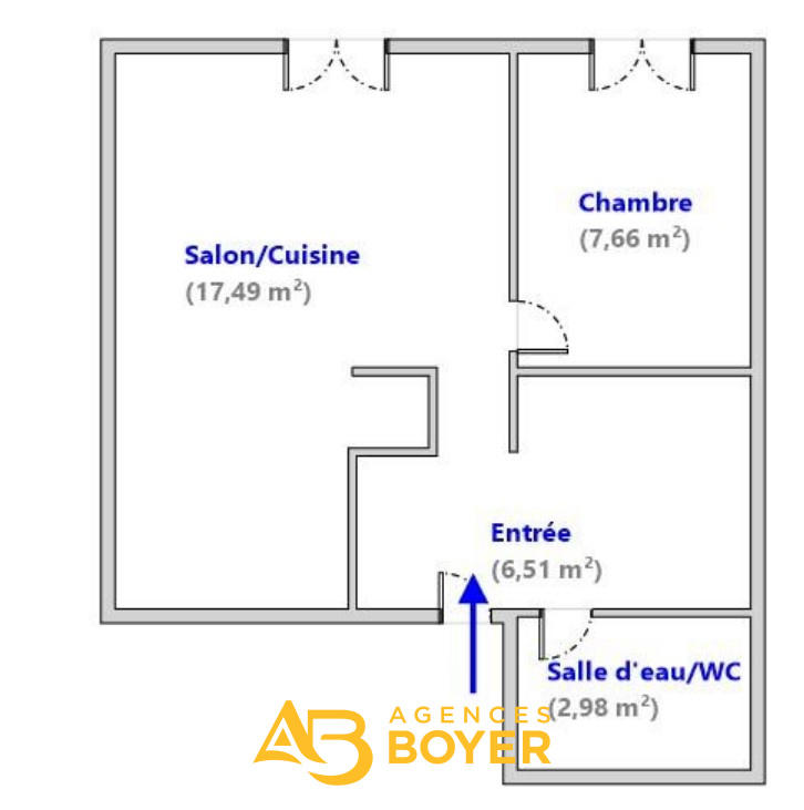 Appartement - 35 m² - 2 pièces