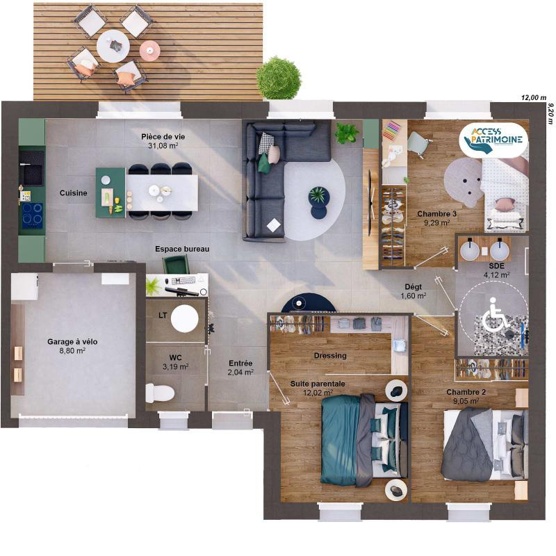 Maison - 73 m² - 5 pièces