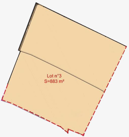 Terrain - 883 m²