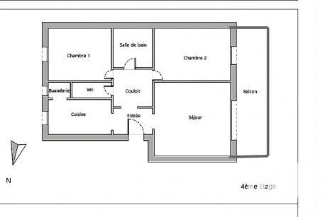 Appartement - 59 m² - 3 pièces