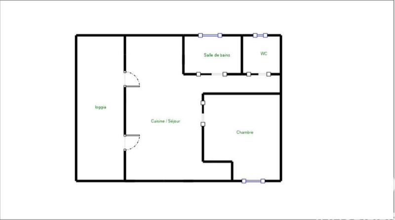 Appartement - 56 m² - 2 pièces