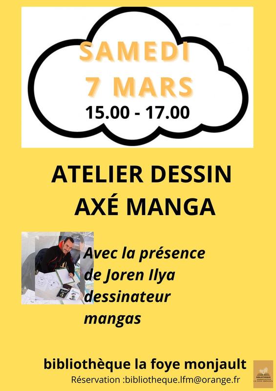 Atelier dessin avec Joren Ilya à la Foye-Monjault